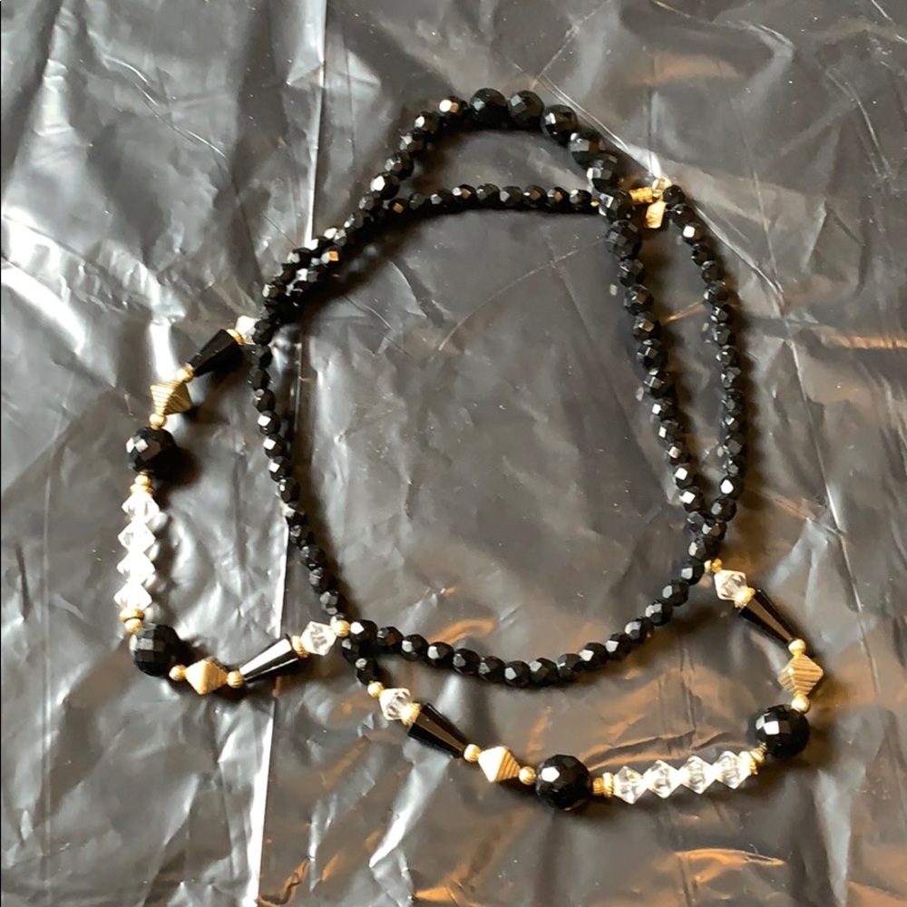 Vintage 1928 crystal beads necklace